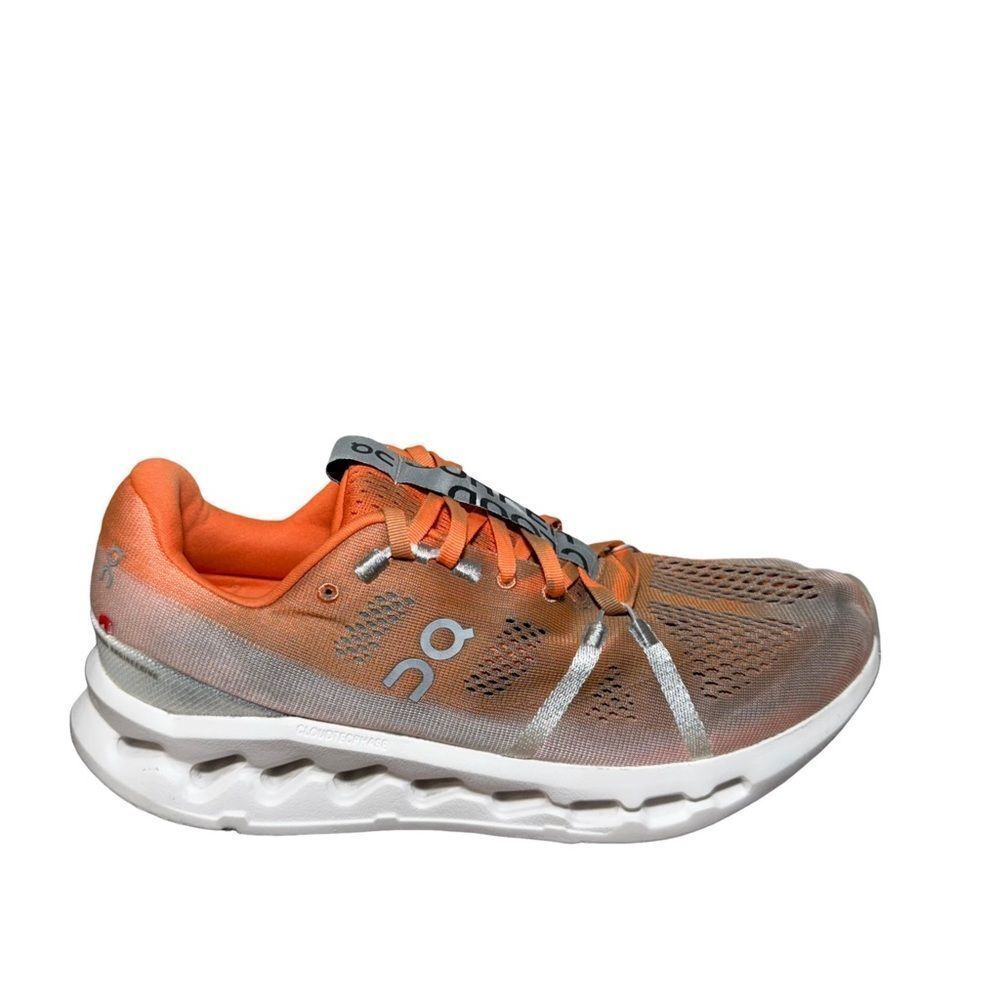 On Running Athletic Shoes in Orange and Silver size 10